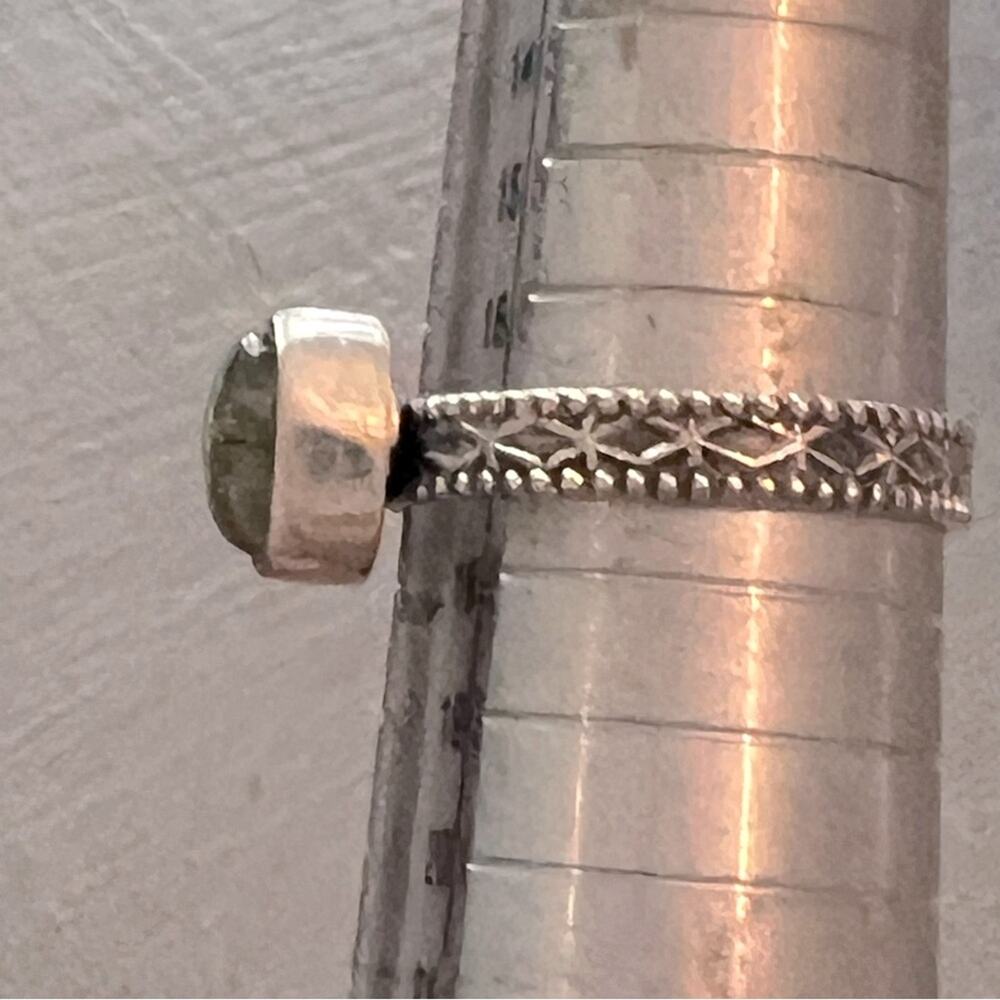 925 Sterling Silver Stone Ring Size 8 - Picture 10 of 11